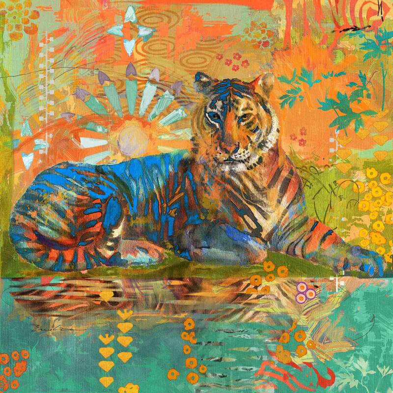 Marmont Hill - South China Tiger by Evelia Painting Print on Canvas - Multi-Color