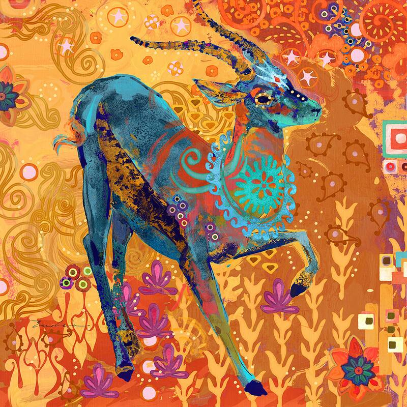 Marmont Hill - Gazelle of Samburu by Evelia Painting Print on Canvas - Multi-Color