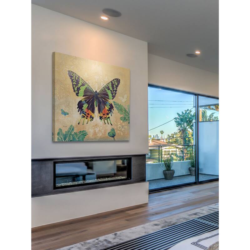Marmont Hill - Madagascar Sunset Buttery by Evelia Painting Print on Canvas - Multi-Color