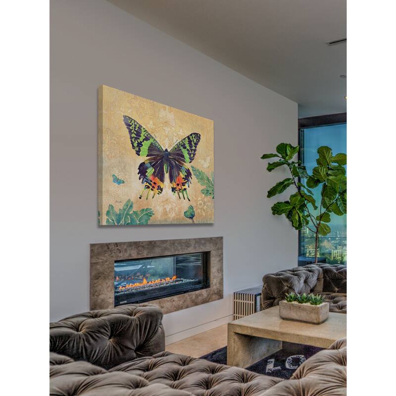 Marmont Hill - Madagascar Sunset Buttery by Evelia Painting Print on Canvas - Multi-Color