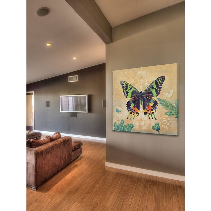Marmont Hill - Madagascar Sunset Buttery by Evelia Painting Print on Canvas - Multi-Color