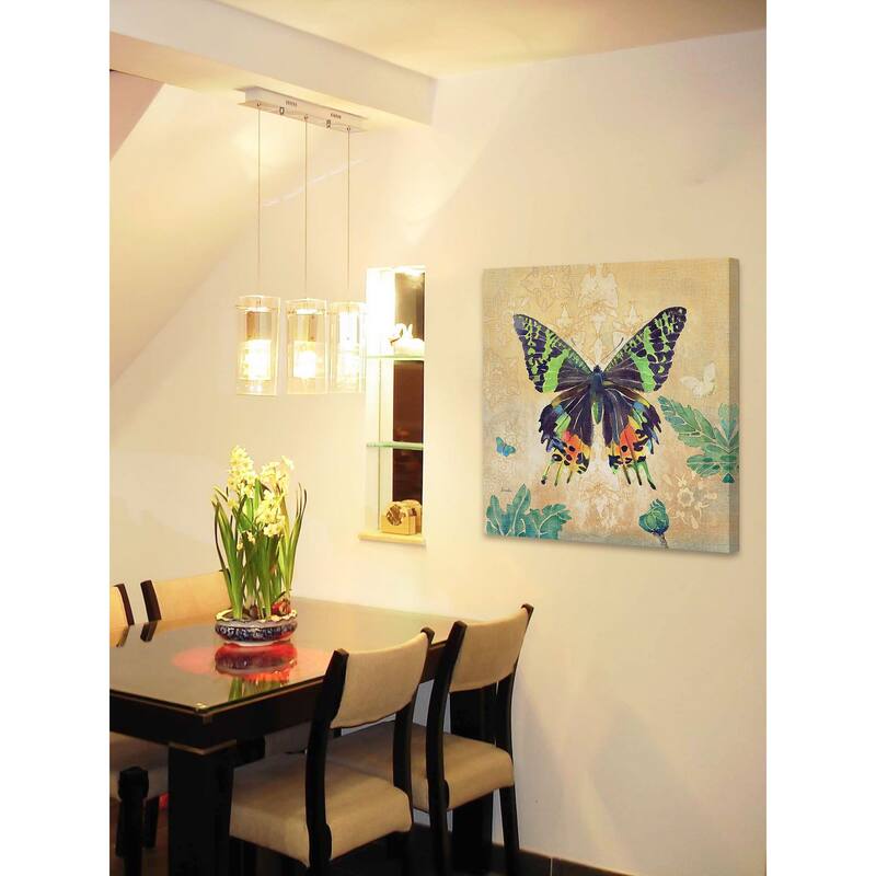 Marmont Hill - Madagascar Sunset Buttery by Evelia Painting Print on Canvas - Multi-Color