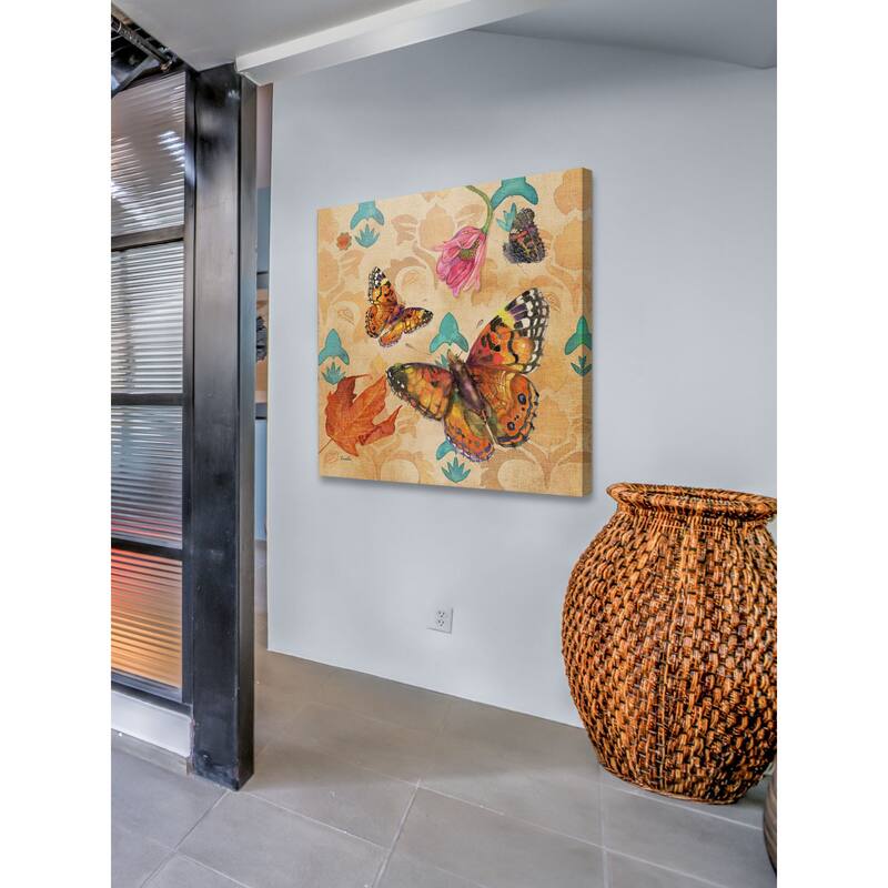Marmont Hill - Painted Lady Buttery by Evelia Painting Print on Canvas - Multi-Color