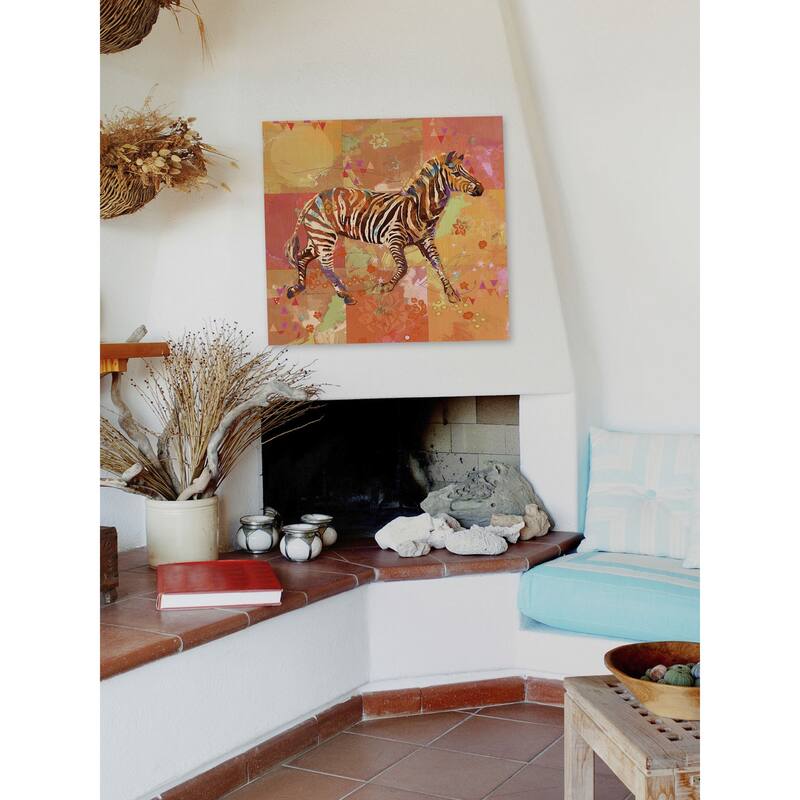 Marmont Hill - AfriKarma Zebra by Evelia Painting Print on Canvas - Multi-Color
