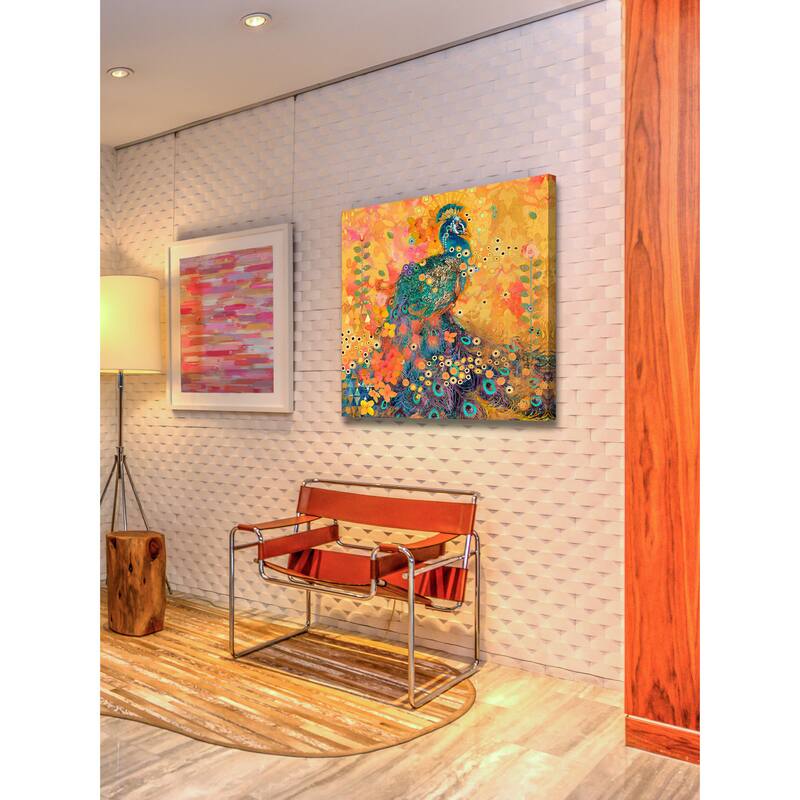 Marmont Hill - AfriKarma Peacock by Evelia Painting Print on Canvas