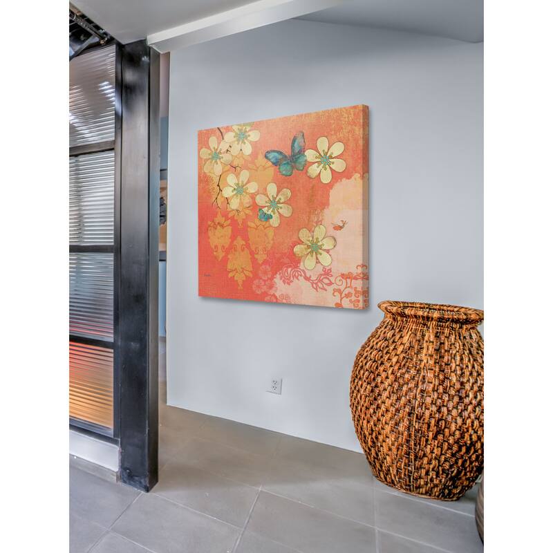 Marmont Hill - Multi Blossoms Buttery by Evelia Painting Print on Canvas - Multi-Color