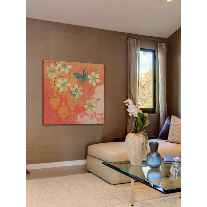 Marmont Hill - Multi Blossoms Buttery by Evelia Painting Print on Canvas - Multi-Color