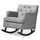 preview thumbnail 3 of 4, Contemporary Fabric Rocking Chair by Baxton Studio