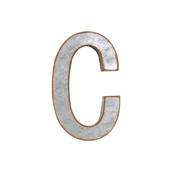 Shop Galvanized Zinc Rusted Edge Effect Letter C Metal Alphabet