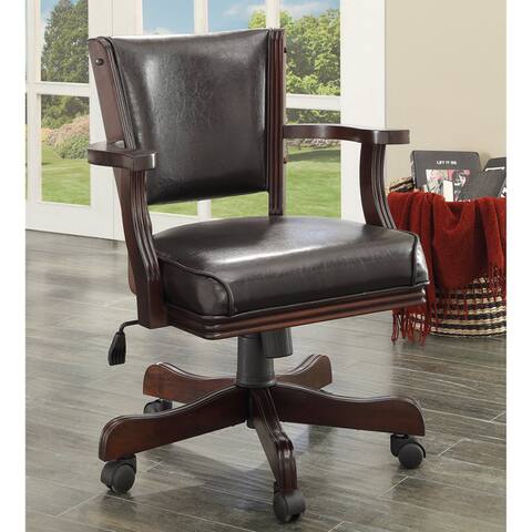 Furniture of America Jier Traditional Leatherette Game Armchair