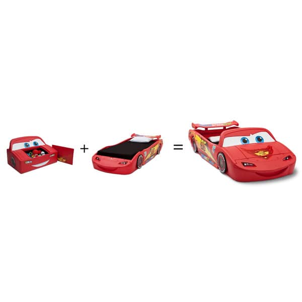 Shop Cars Lightning Mcqueen Toddler To Twin Bed With Lights And