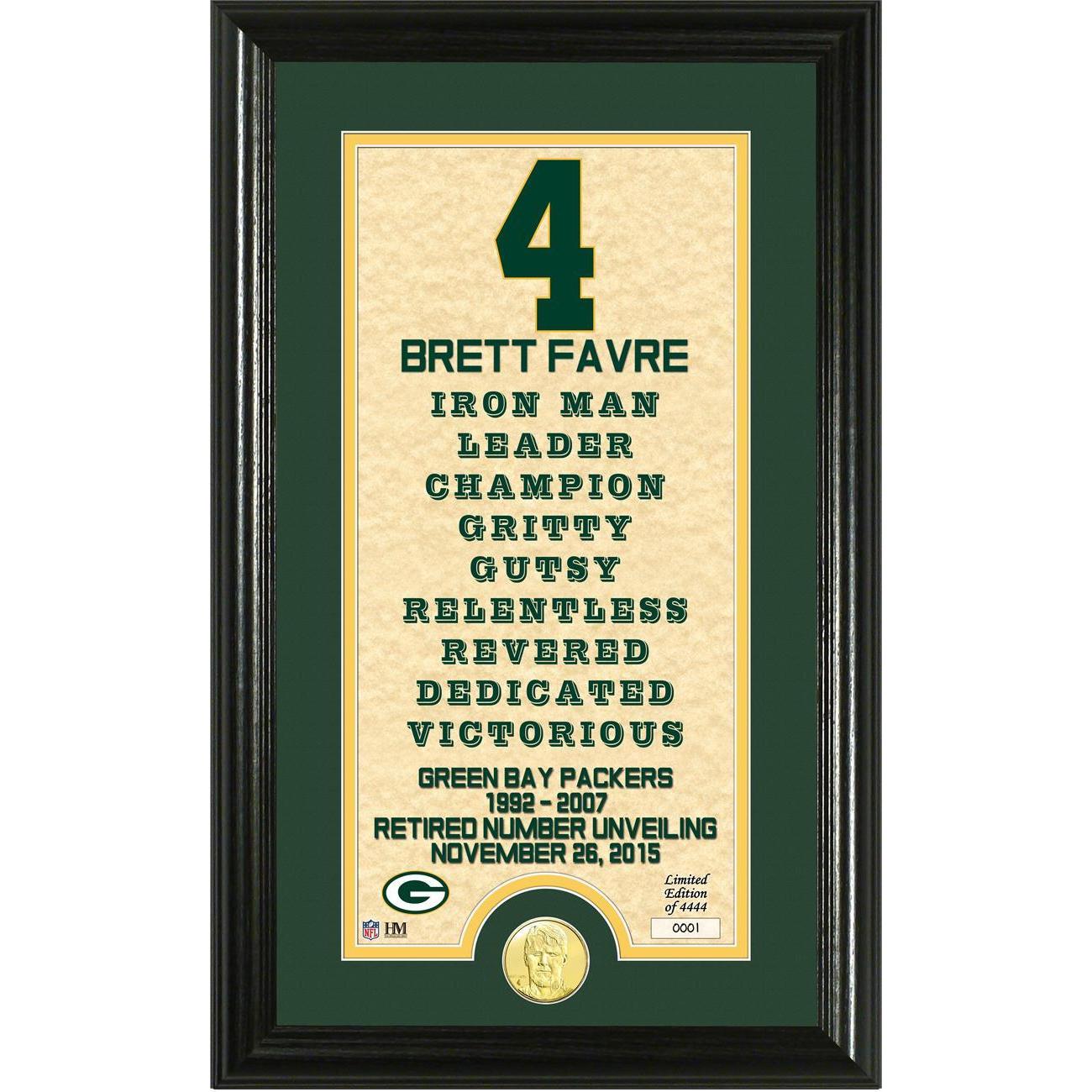 Brett Favre Green Bay Packers Photo Limited Signature Edition Custom Frame