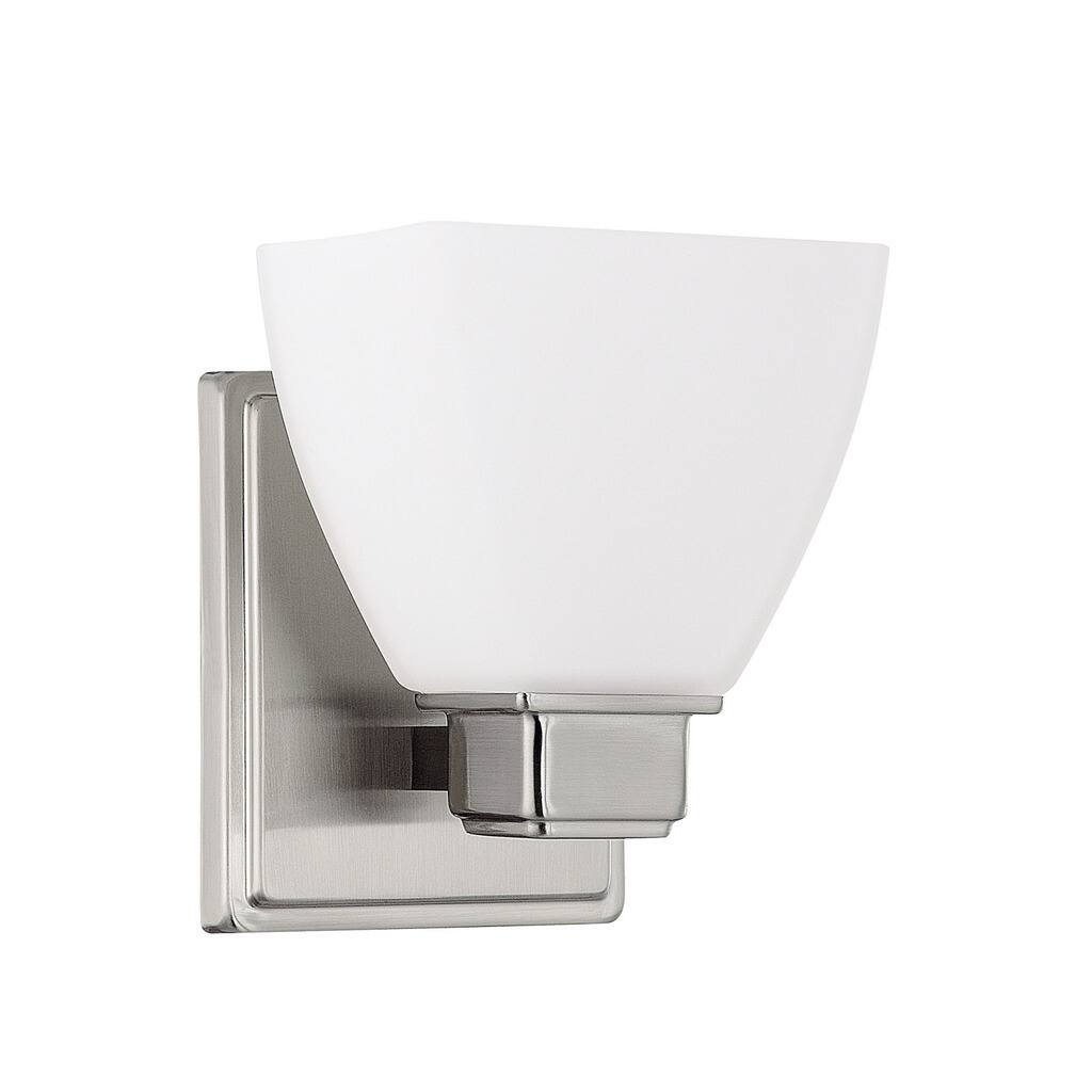 Transitional 1-light Brushed Nickel Wall Sconce - Brushed Nickel