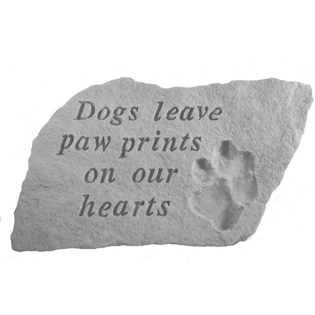 Kay Berry Dogs Leave Paw Prints Garden Accent Stone