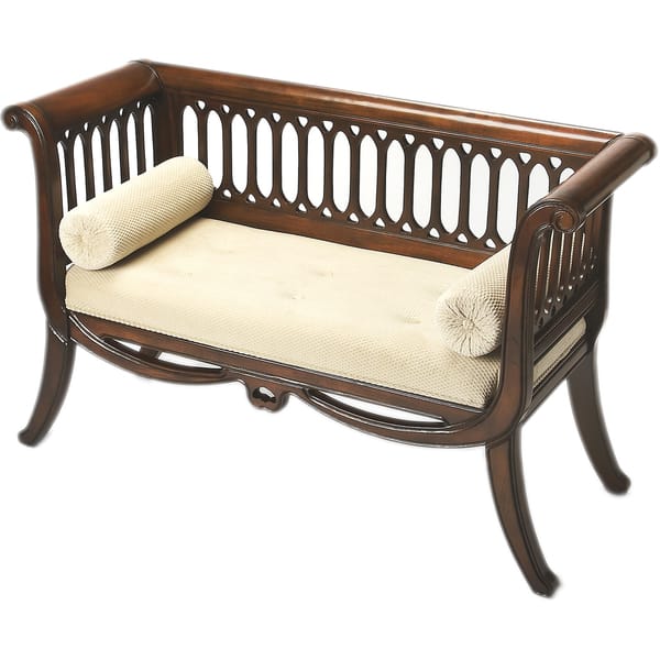 Handmade Butler Saxon Plantation Cherry Finish English Settee Bench ...