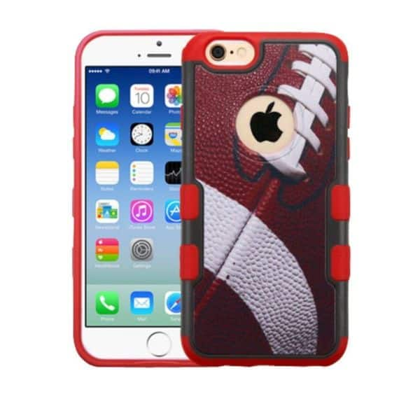 Shop Insten Red White Football Hard Snap On Rubberized Matte Case