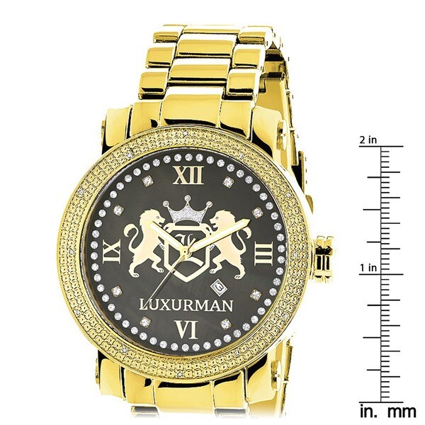 mens gold diamond watches