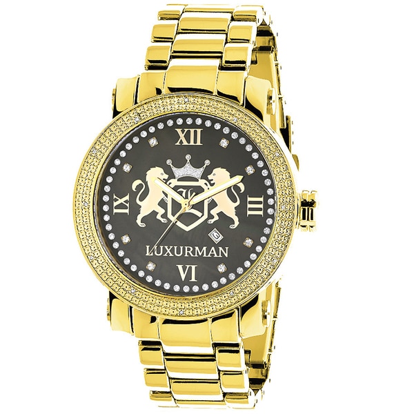 gold plated watch mens