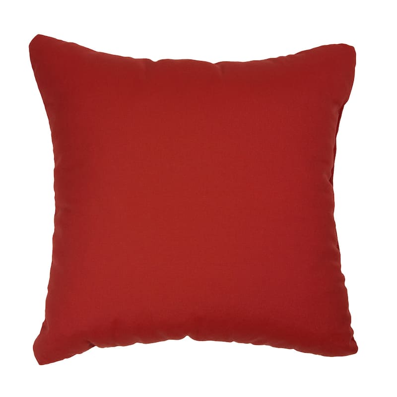 Sorra Home Red Indoor/ Outdoor Square Throw Pillows (Set of 2)