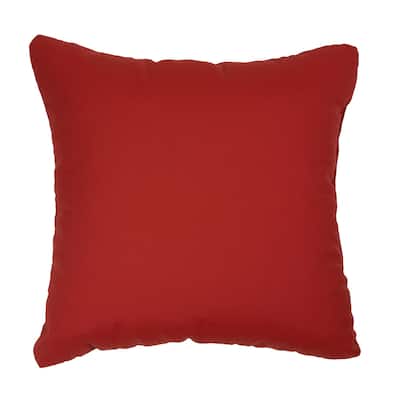 Sorra Home Red Indoor/ Outdoor Square Throw Pillows (Set of 2)