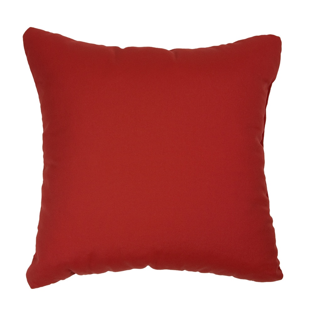 Sorra Home Red Indoor/ Outdoor Square Throw Pillows (Set of 2)