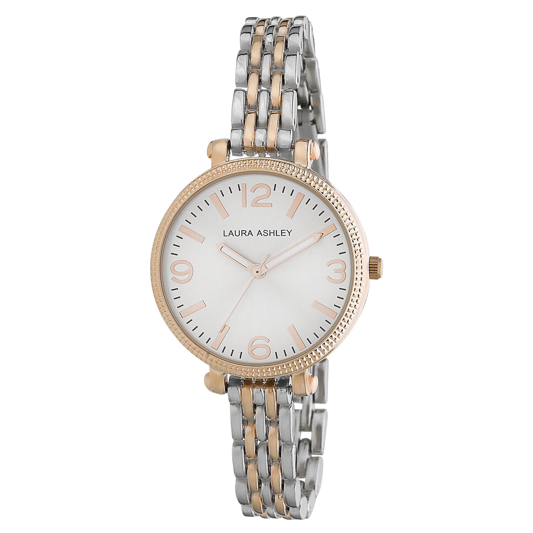 Laura Ashley Ladies Two-tone Link Bracelet Watch - Overstock