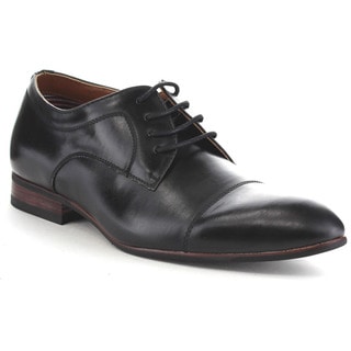 X-Ray Men's 'Green' Leather Cap Toe Oxford Shoes - 17180582 - Overstock ...