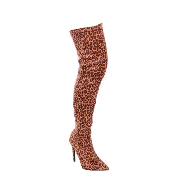 Shop LILIANA GISELE Women's Side Zipper Stretchy Stiletto Heel Thigh ...