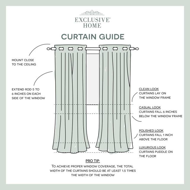 ATI Home Wilshire Burnout Grommet Top Curtain Panel Pair