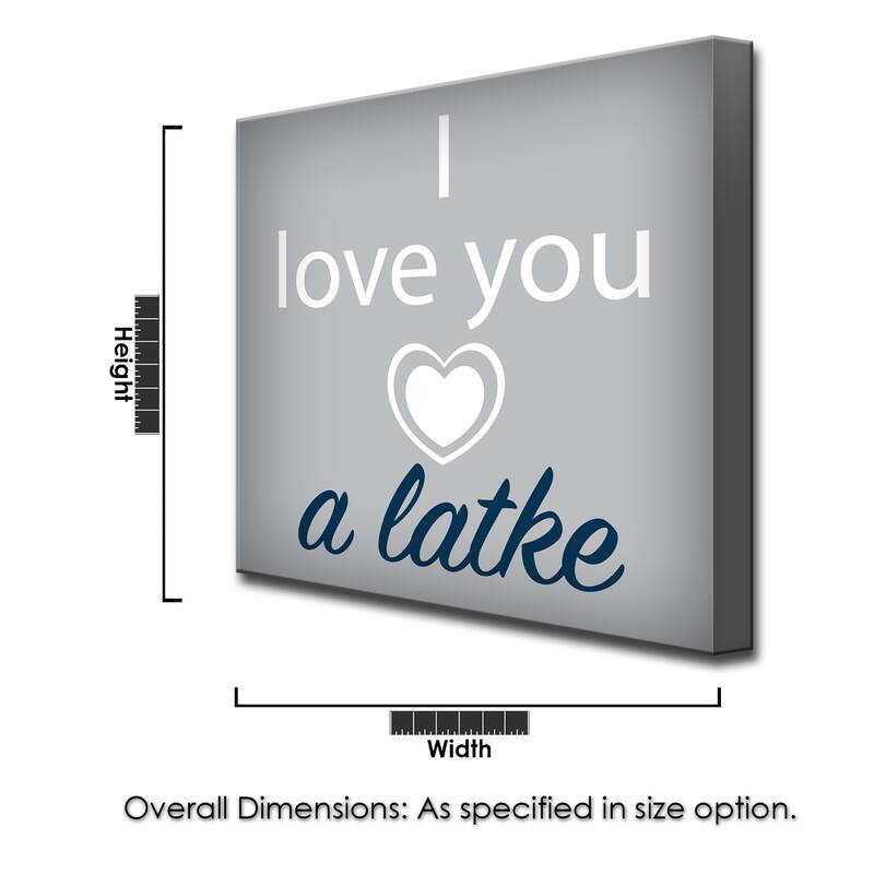 Ready2HangArt 'I Love you a Latke II' Hanukkah Canvas Wall Art