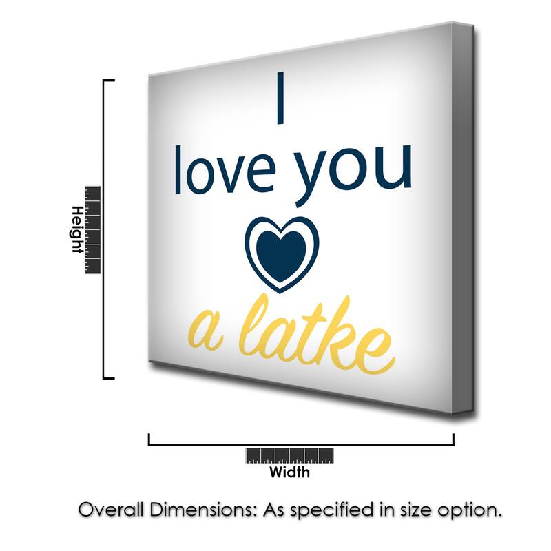 Ready2HangArt 'I Love you a Latke II' Hanukkah Canvas Wall Art