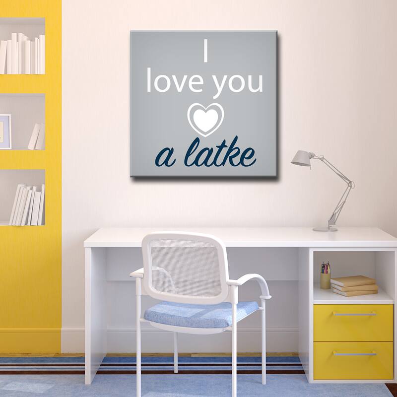 Ready2HangArt 'I Love you a Latke II' Hanukkah Canvas Wall Art