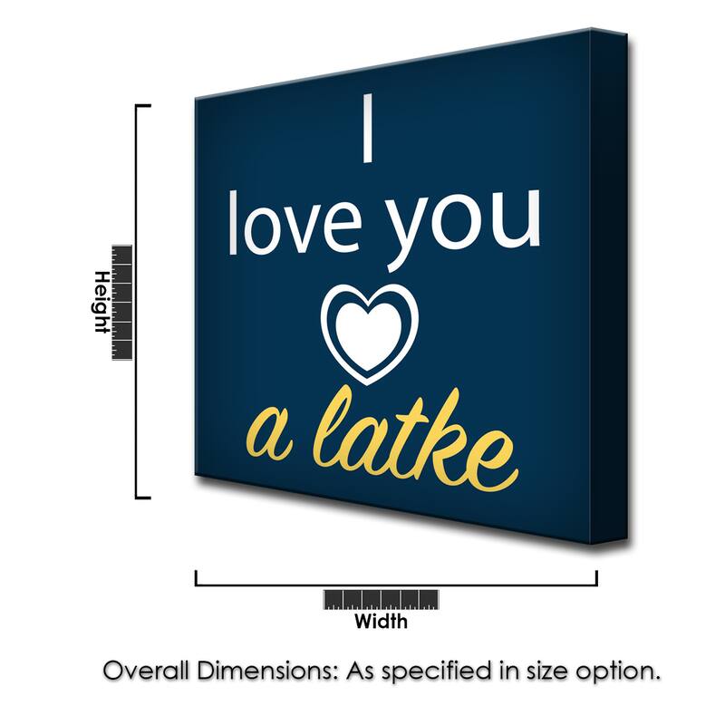 Ready2HangArt 'I Love you a Latke II' Hanukkah Canvas Wall Art