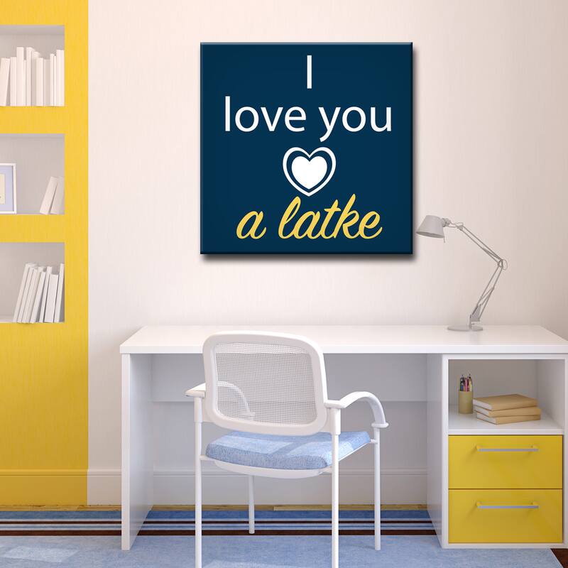 Ready2HangArt 'I Love you a Latke II' Hanukkah Canvas Wall Art