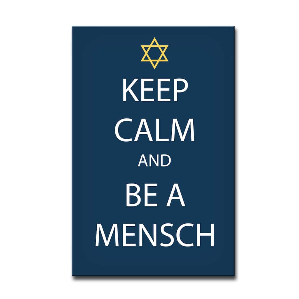 Ready2HangArt 'Keep Calm & be a Mensch' Hanukkah Canvas Wall Art