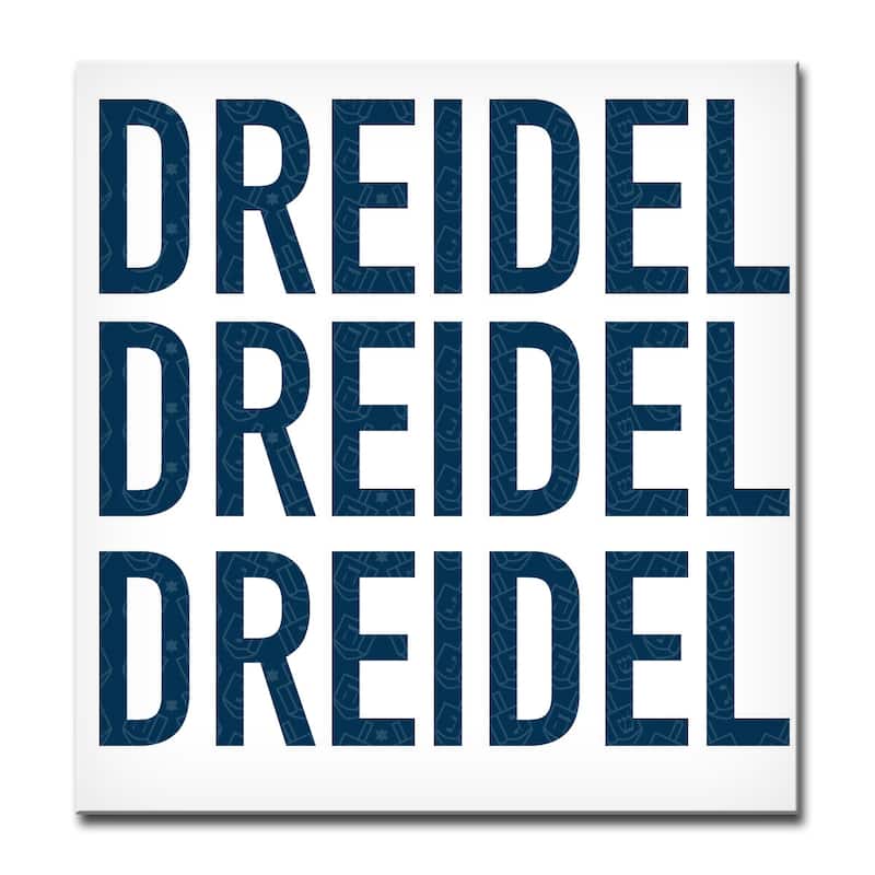Ready2HangArt 'Dreidel, Dreidel, Dreidel' Hanukkah Canvas Wall Art