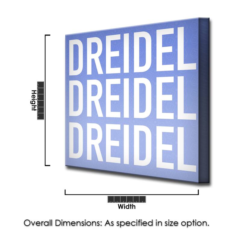 Ready2HangArt 'Dreidel, Dreidel, Dreidel' Hanukkah Canvas Wall Art