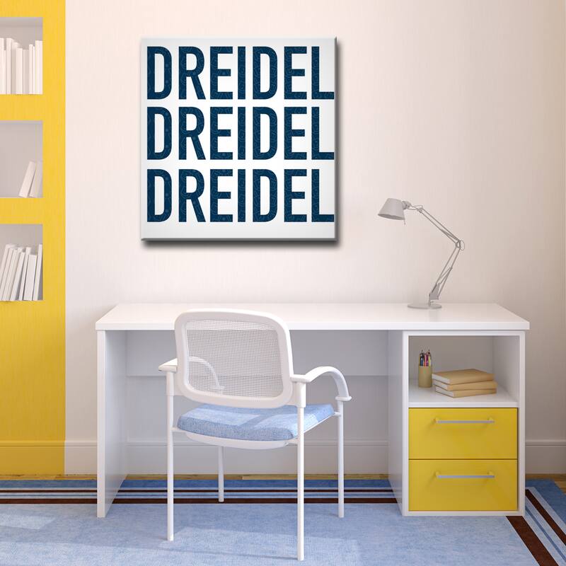 Ready2HangArt 'Dreidel, Dreidel, Dreidel' Hanukkah Canvas Wall Art
