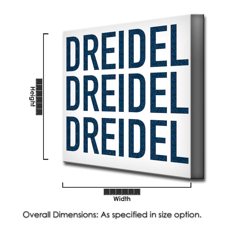 Ready2HangArt 'Dreidel, Dreidel, Dreidel' Hanukkah Canvas Wall Art