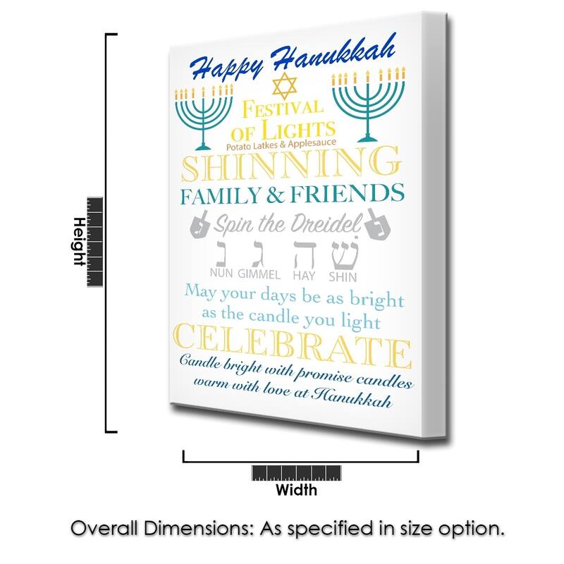 Ready2HangArt 'Shining' Hanukkah Canvas Wall Art