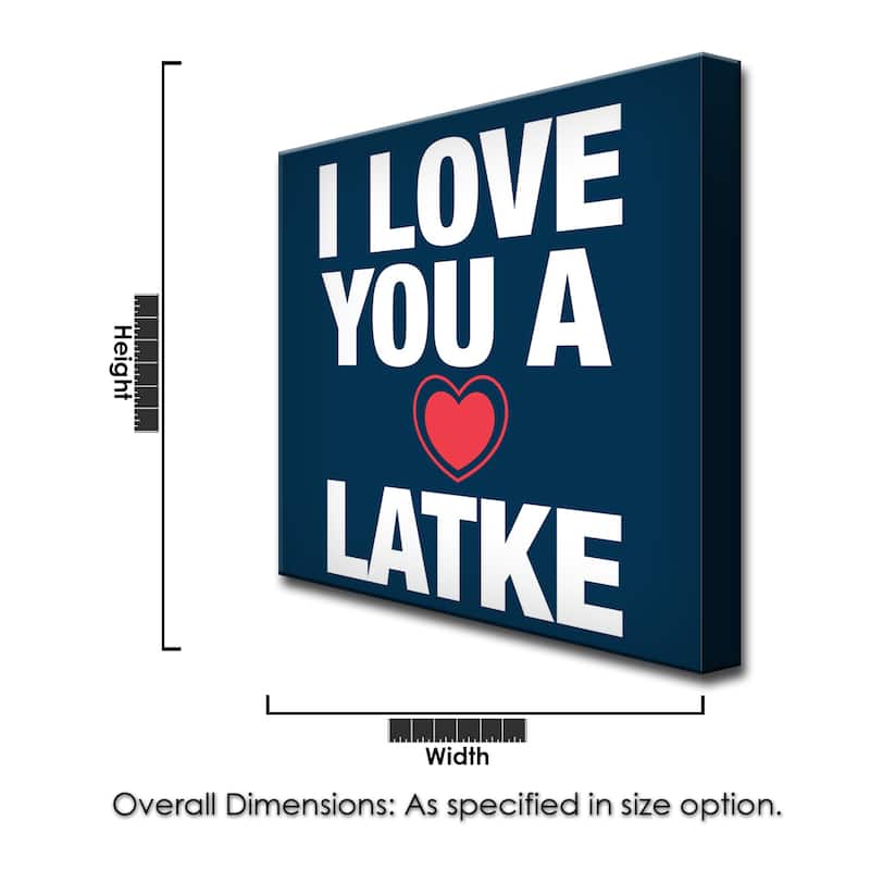 Ready2HangArt 'I Love you a Latke III' Hanukkah Canvas Wall Art