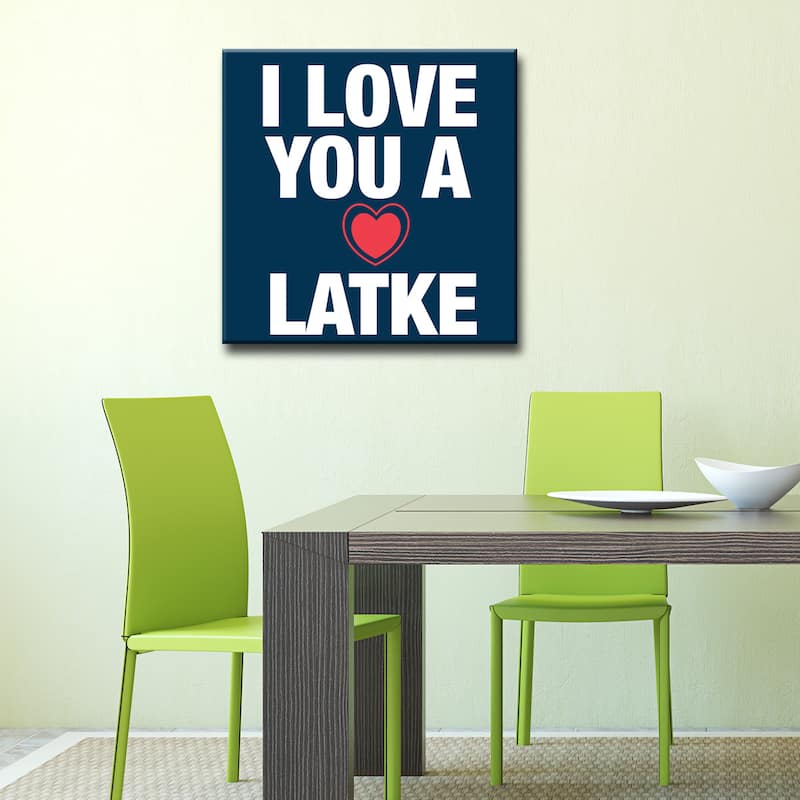 Ready2HangArt 'I Love you a Latke III' Hanukkah Canvas Wall Art