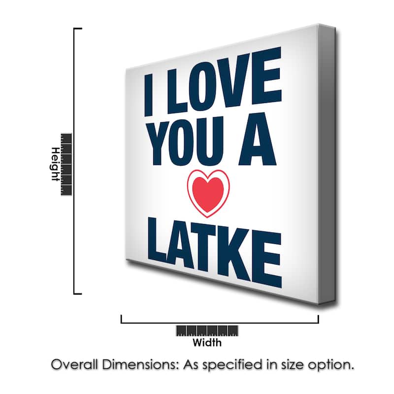Ready2HangArt 'I Love you a Latke III' Hanukkah Canvas Wall Art
