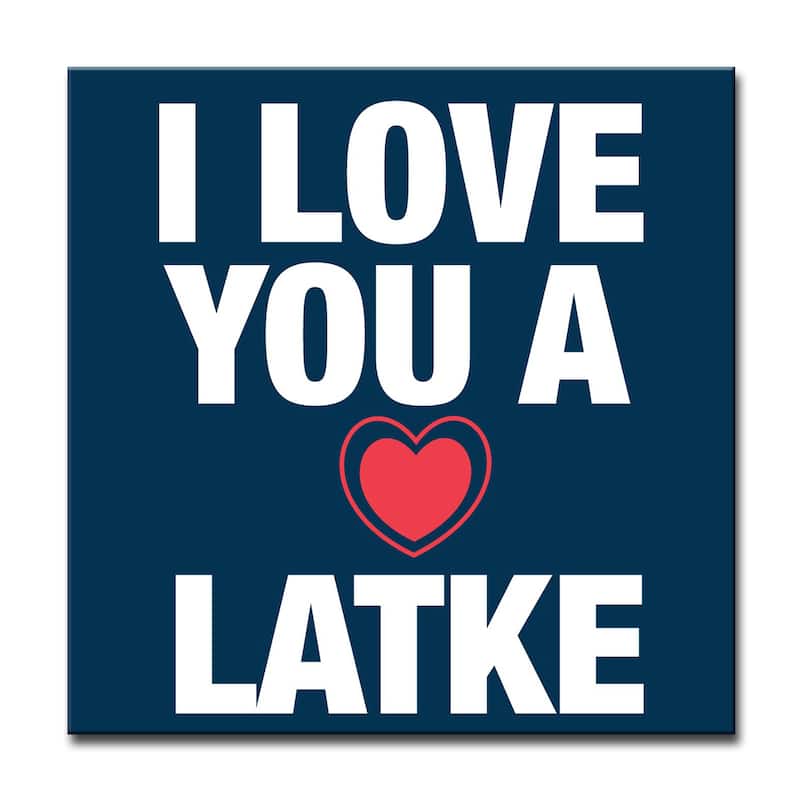 Ready2HangArt 'I Love you a Latke III' Hanukkah Canvas Wall Art