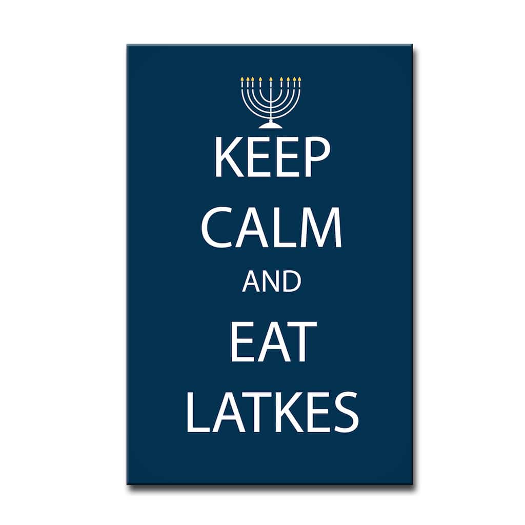 Ready2HangArt 'Keep Calm & Eat Latkes' Hanukkah Canvas Wall Art