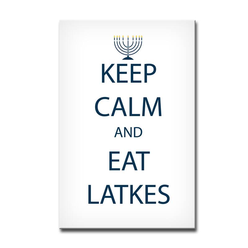 Ready2HangArt 'Keep Calm & Eat Latkes' Hanukkah Canvas Wall Art