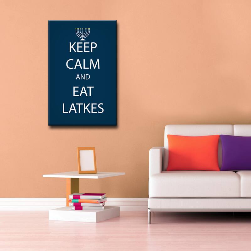 Ready2HangArt 'Keep Calm & Eat Latkes' Hanukkah Canvas Wall Art