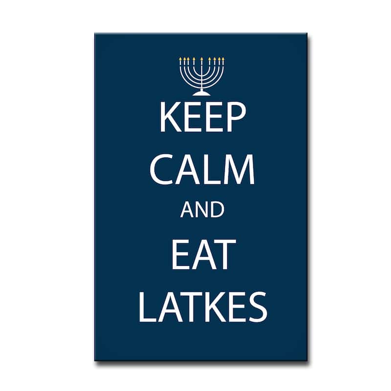 Ready2HangArt 'Keep Calm & Eat Latkes' Hanukkah Canvas Wall Art