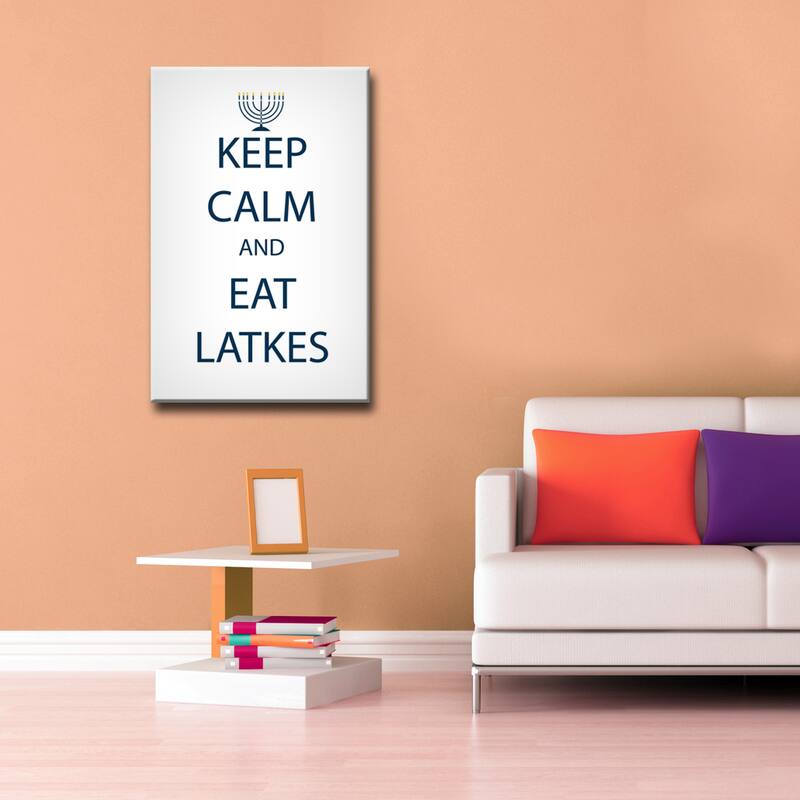 Ready2HangArt 'Keep Calm & Eat Latkes' Hanukkah Canvas Wall Art