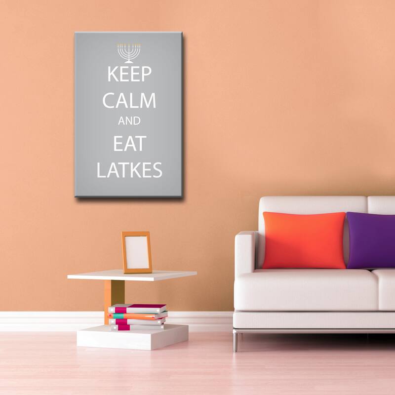 Ready2HangArt 'Keep Calm & Eat Latkes' Hanukkah Canvas Wall Art